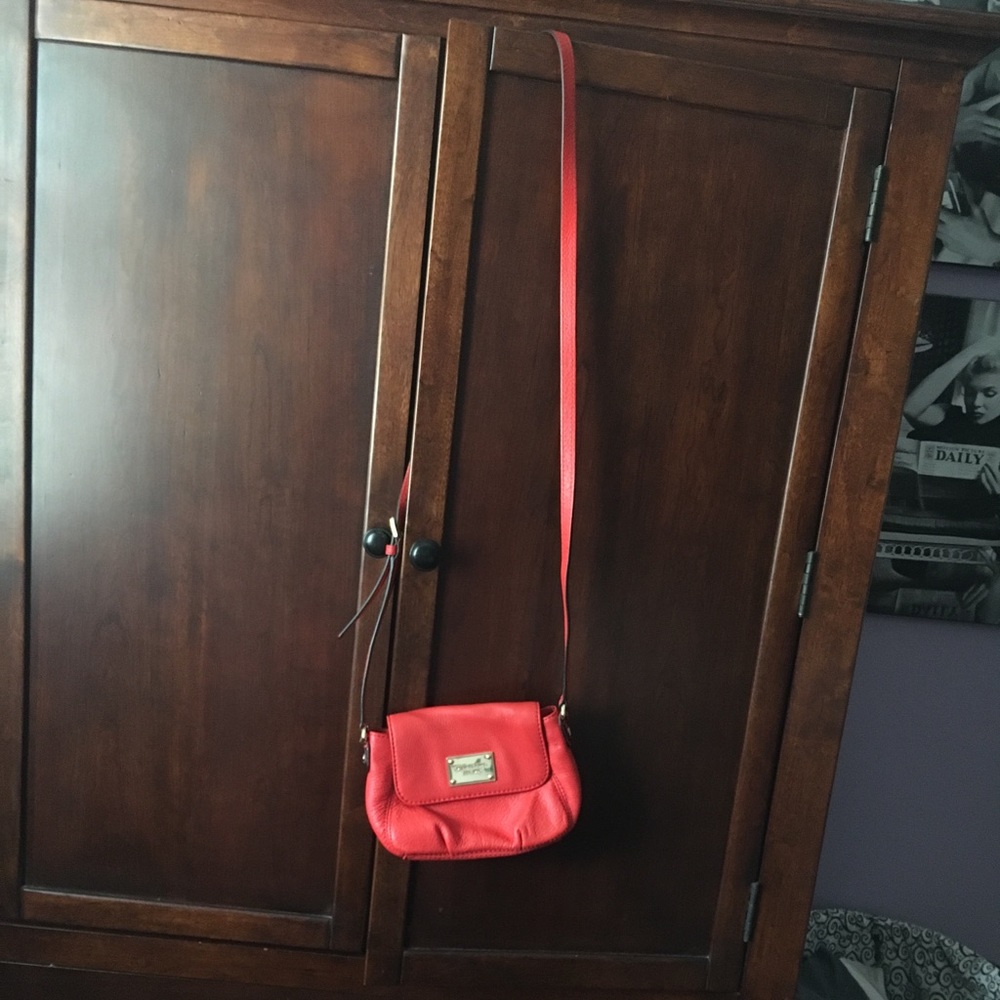 Michael Michael Kors Orange Leather Crossbody